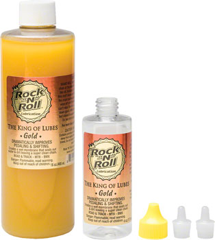 Rock-N-Roll Gold Bike Chain Lube - 16oz - Drip