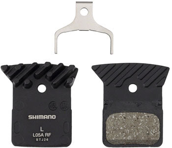 Shimano L05A-RF Disc Brake Pad and Spring - Resin Compound, Finned Alloy Back Plate
