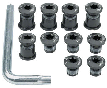 Full Speed Ahead Torx T-30 Alloy Mountain Chainring Nut/Bolt Set - Black