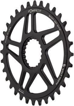 Wolf Tooth Elliptical Direct Mount Chainring - 32t, Shimano DM Boost, 3mm Offset, Drop-Stop ST, Requires 12-Speed HG+ Chain, Black
