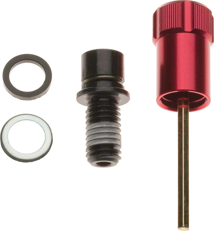 RockShox Rebound Adjuster Knob/Bolt Kit - Aluminum Red - Short